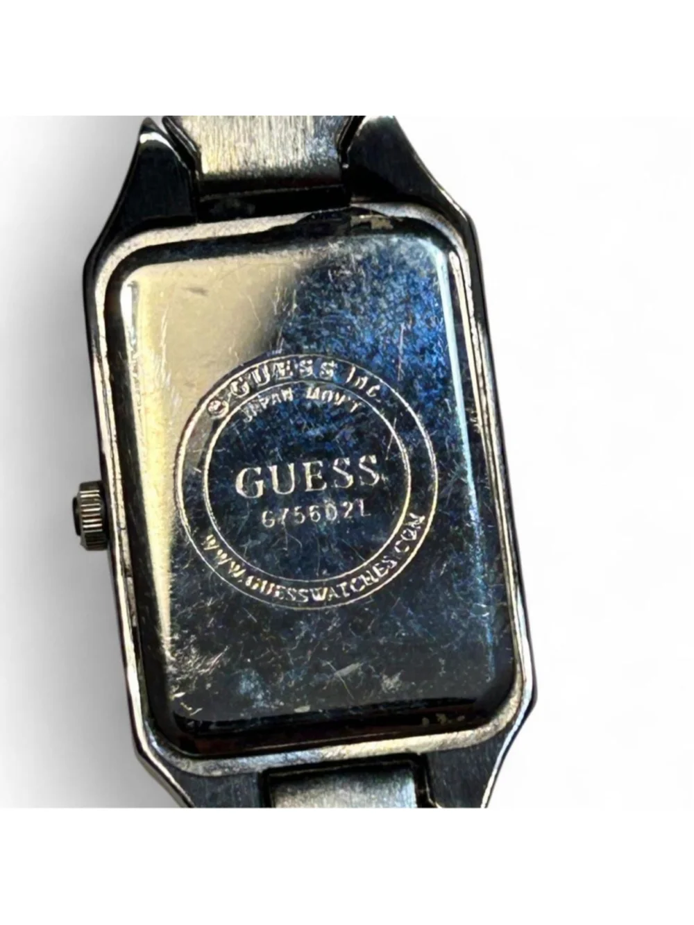 Guess silver watch with black face #luxury #watches